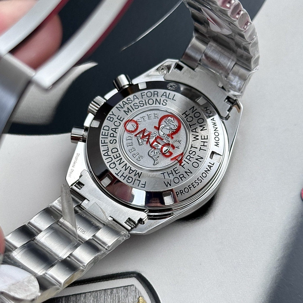 Omega Watch Speedmaster Moonwatch Black Dial Metal Wire 42mm