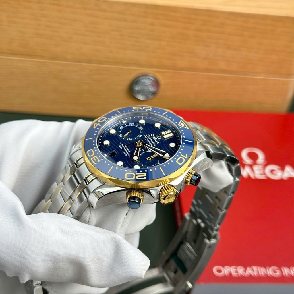 Omega Watch Seamaster Diver 300M Chronograph Dial Blue 44mm