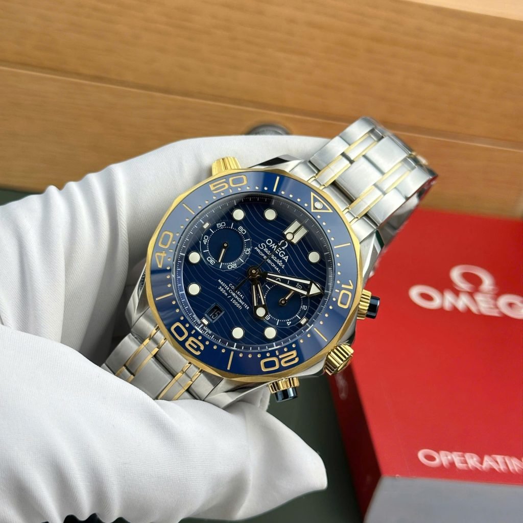 Omega Watch Seamaster Diver 300M Chronograph Dial Blue 44mm