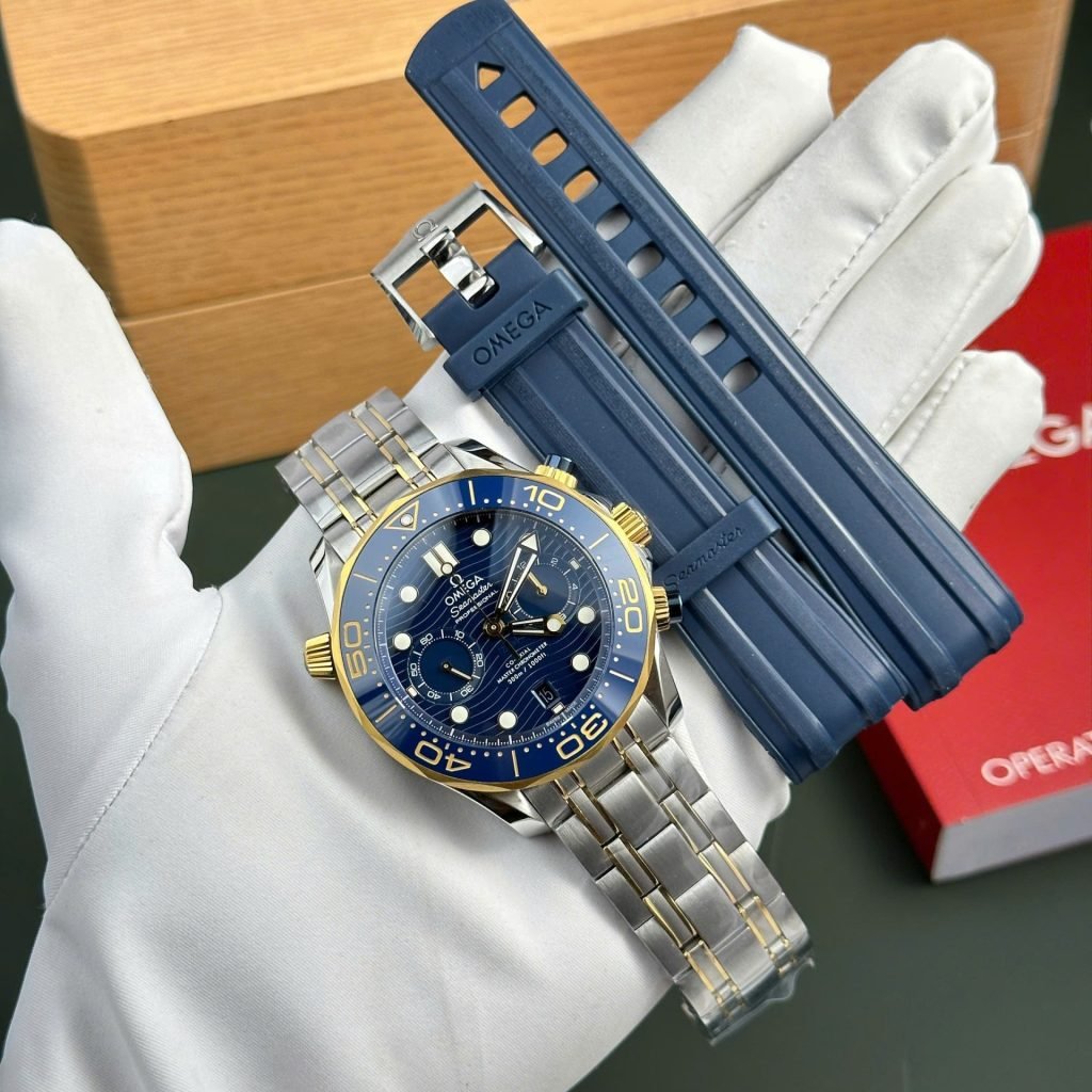 Omega Watch Seamaster Diver 300M Chronograph Dial Blue 44mm