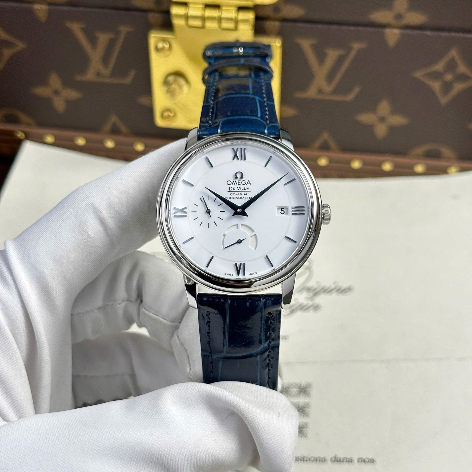 Omega Watch De Ville Prestige Power Reserve White Dial 39.5mm