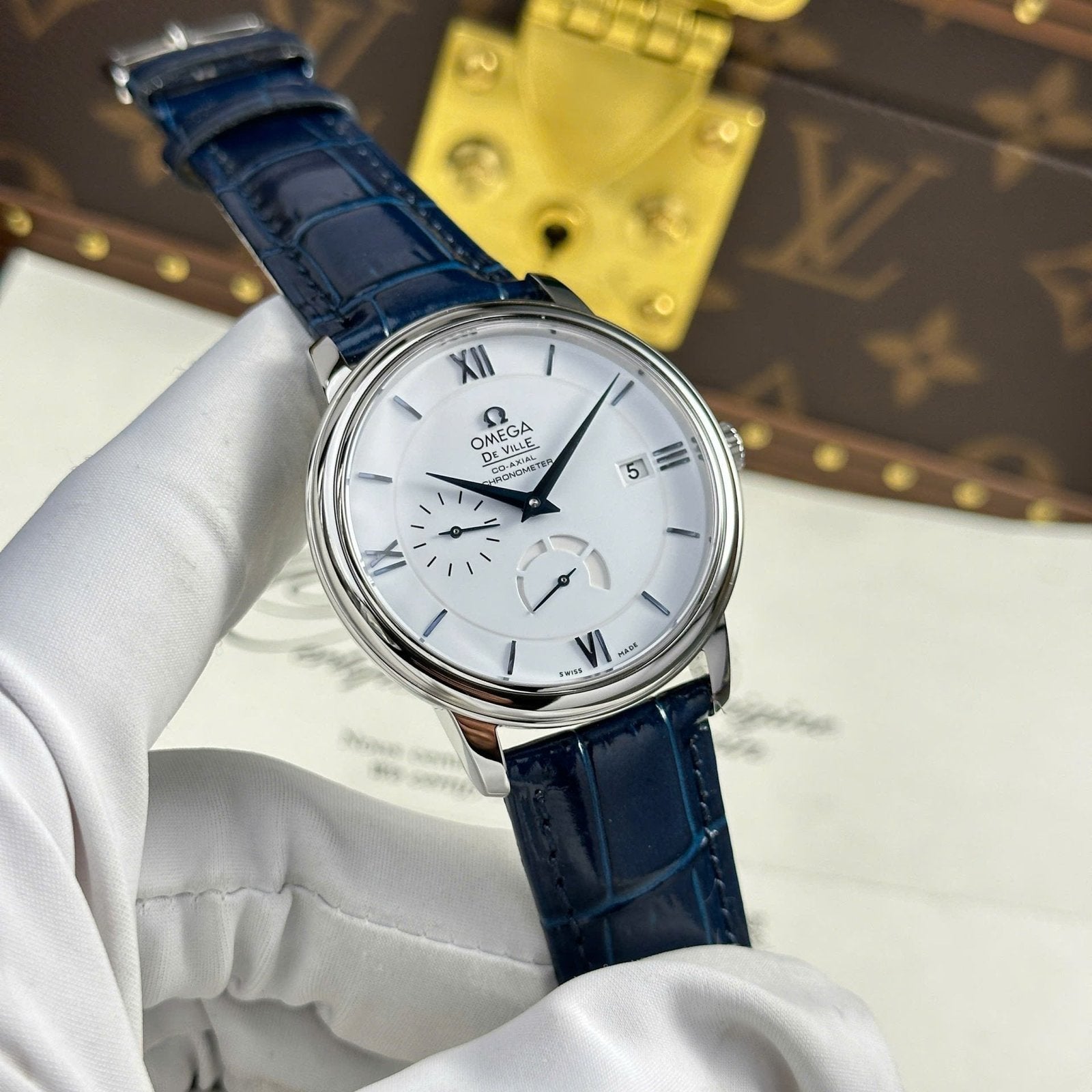 Omega Watch De Ville Prestige Power Reserve White Dial 39.5mm