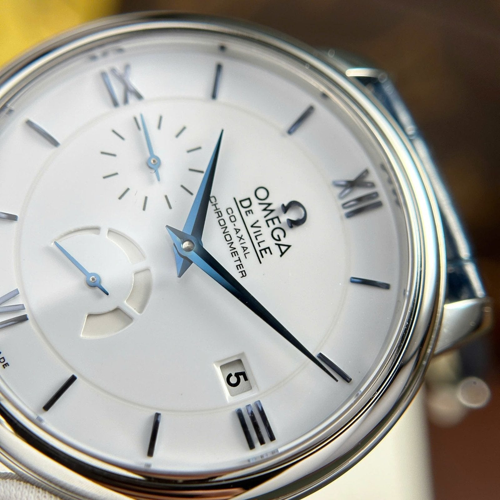 Omega Watch De Ville Prestige Power Reserve White Dial 39.5mm