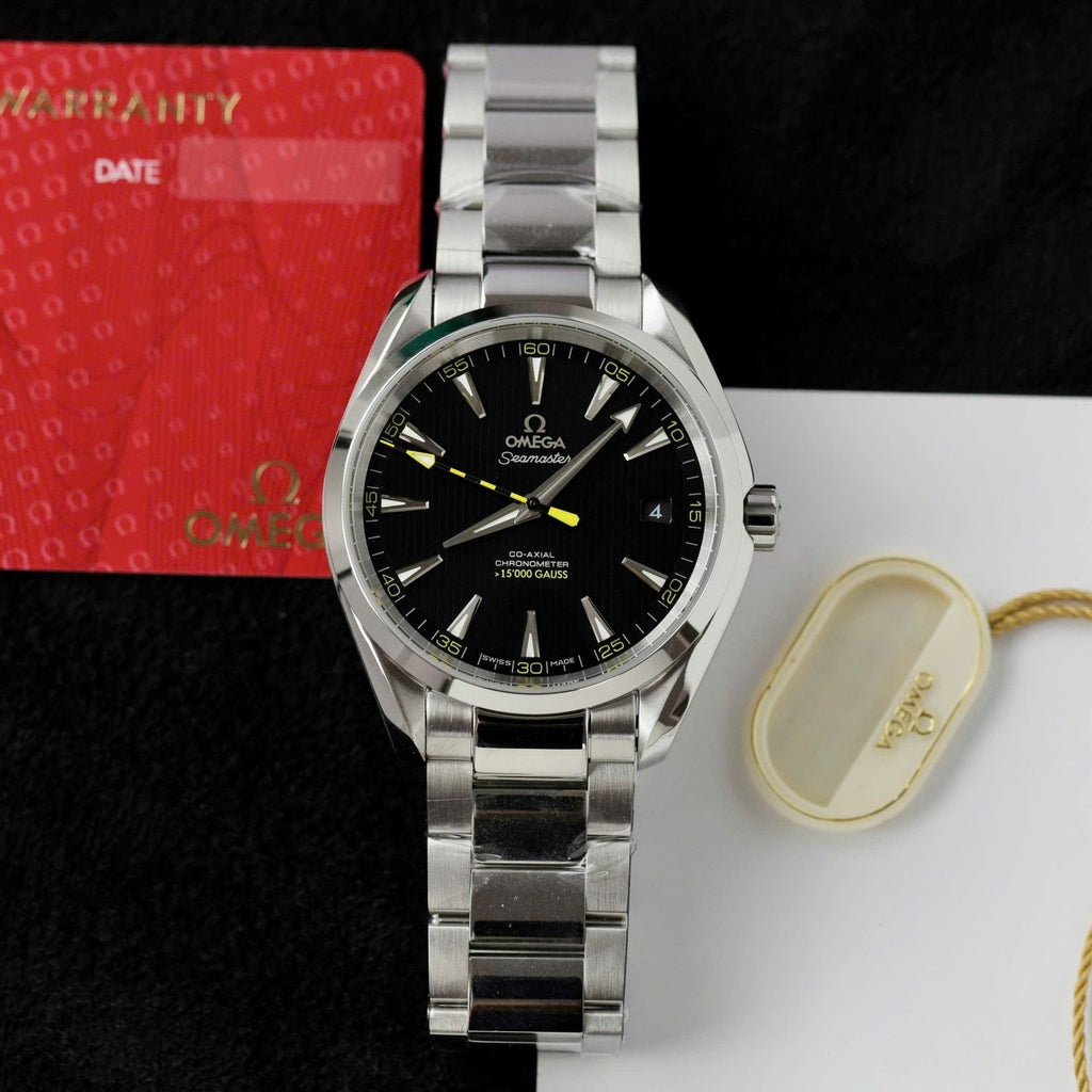 Omega Watch Seamaster Aqua Terra 150M Black Dial Metal Wire 41mm