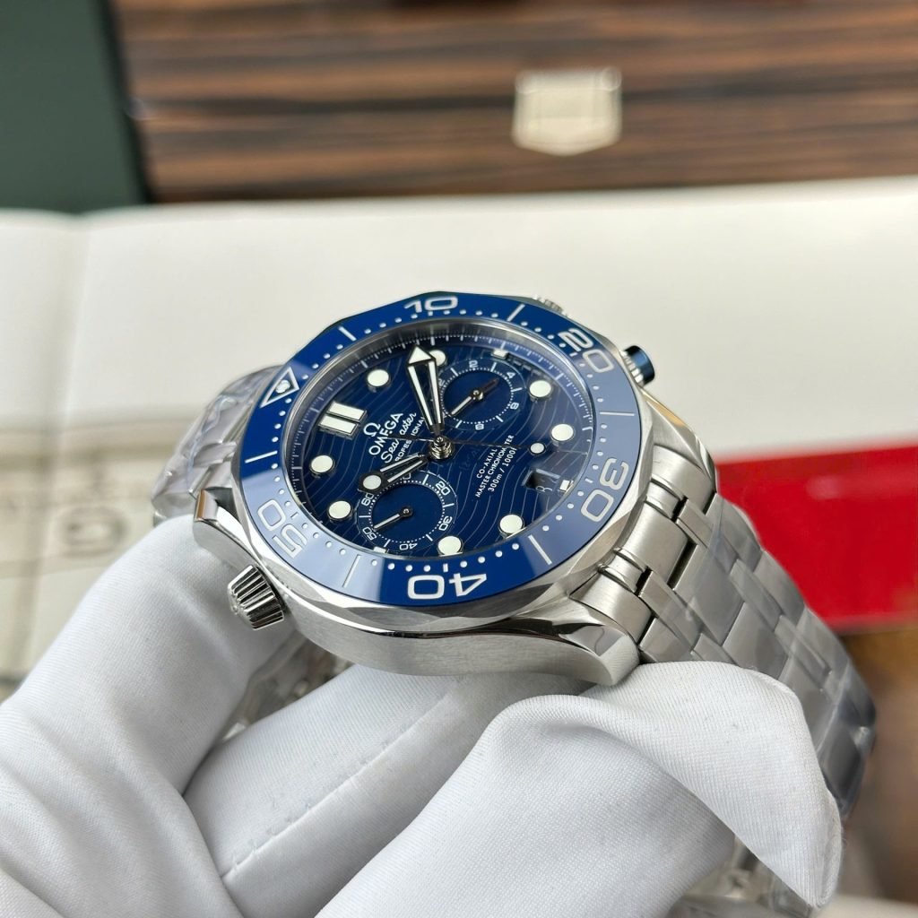 Omega Watch Seamaster Diver 300M Chronograph Dial Blue 44mm