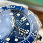 Omega Watch Seamaster Diver 300M Chronograph Dial Blue 44mm