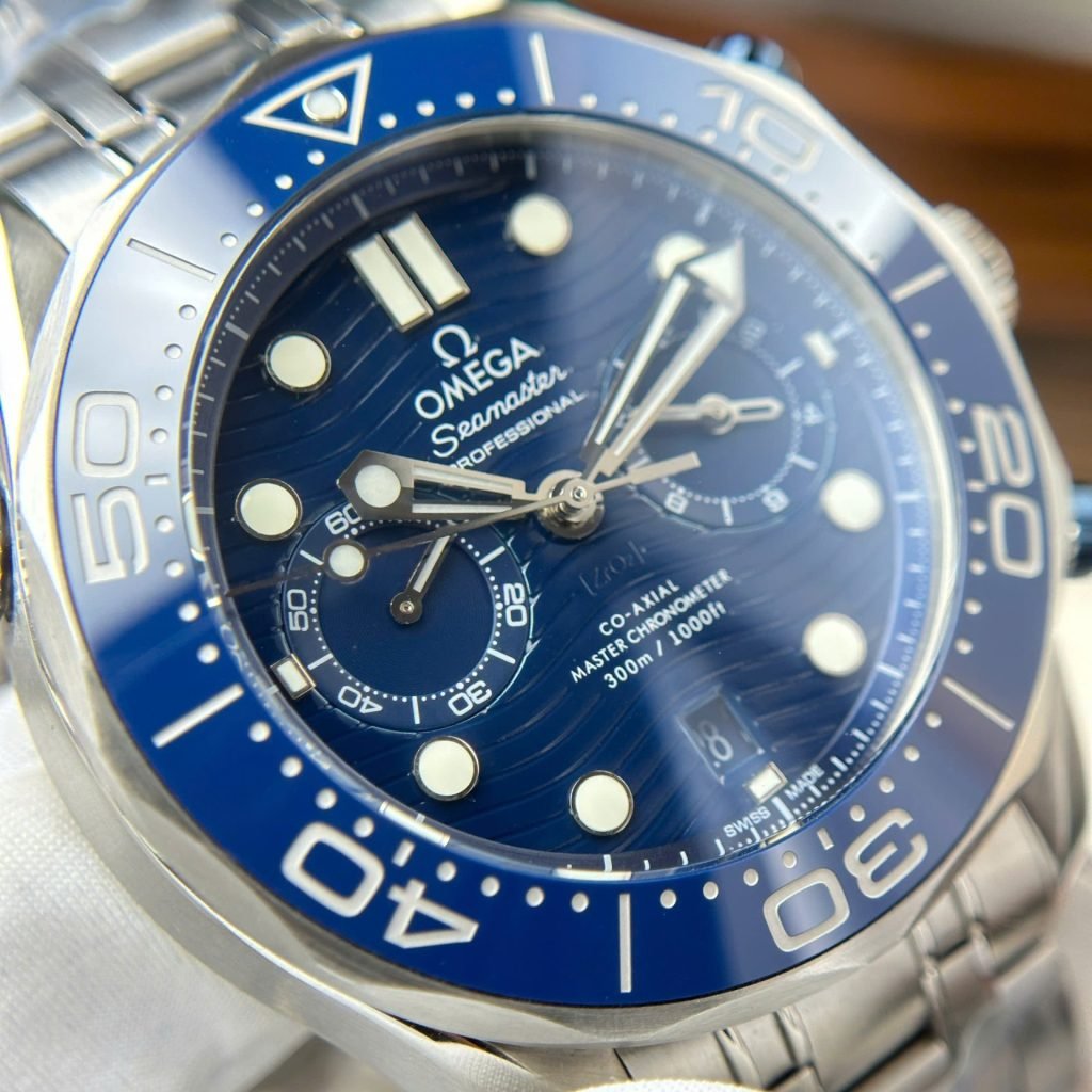 Omega Watch Seamaster Diver 300M Chronograph Dial Blue 44mm