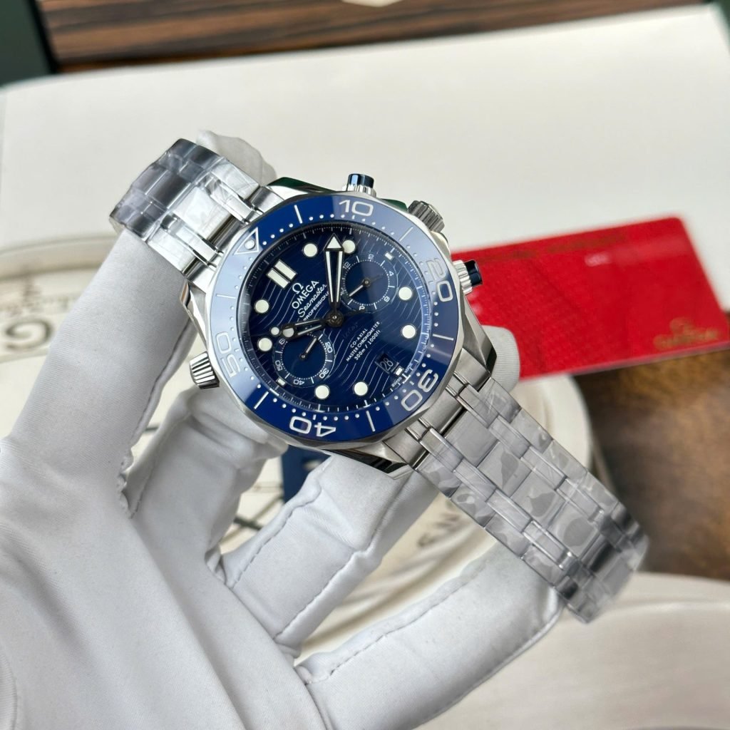 Omega Watch Seamaster Diver 300M Chronograph Dial Blue 44mm