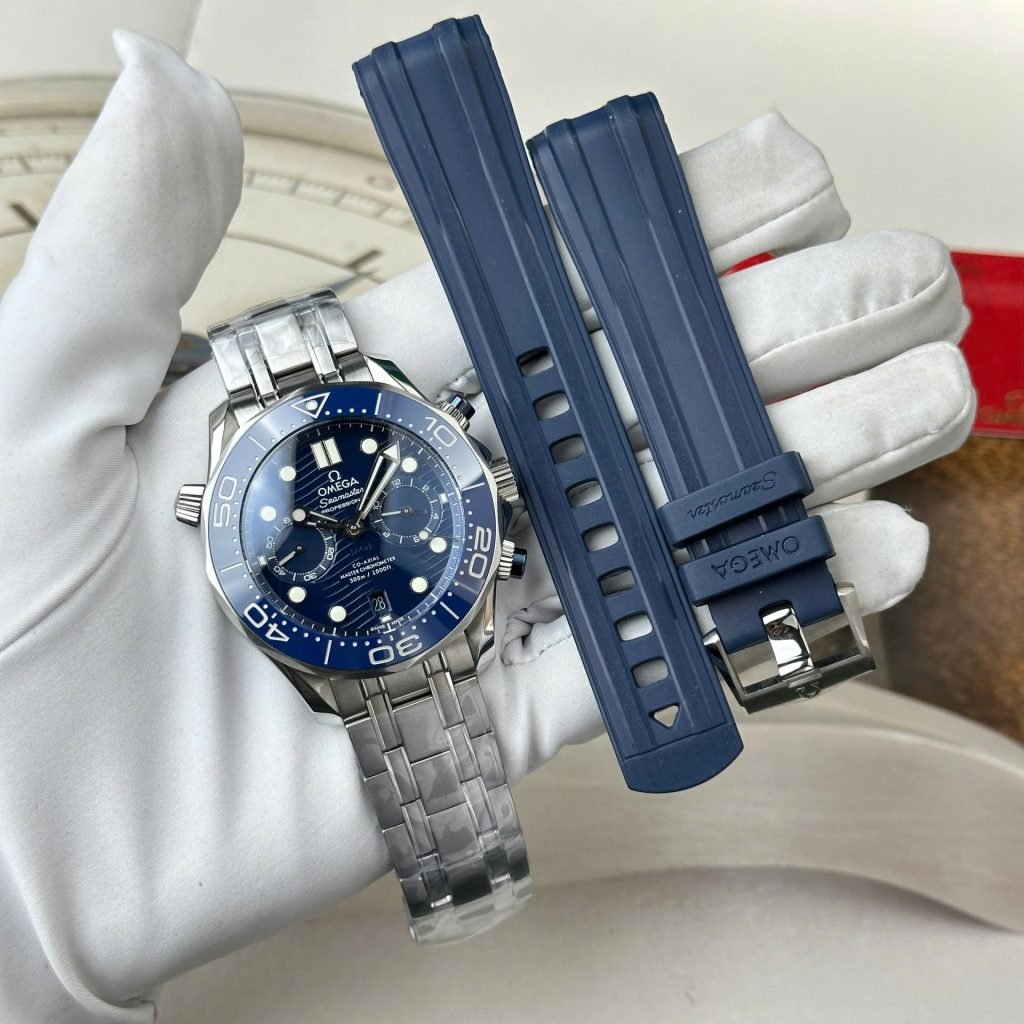 Omega Watch Seamaster Diver 300M Chronograph Dial Blue 44mm