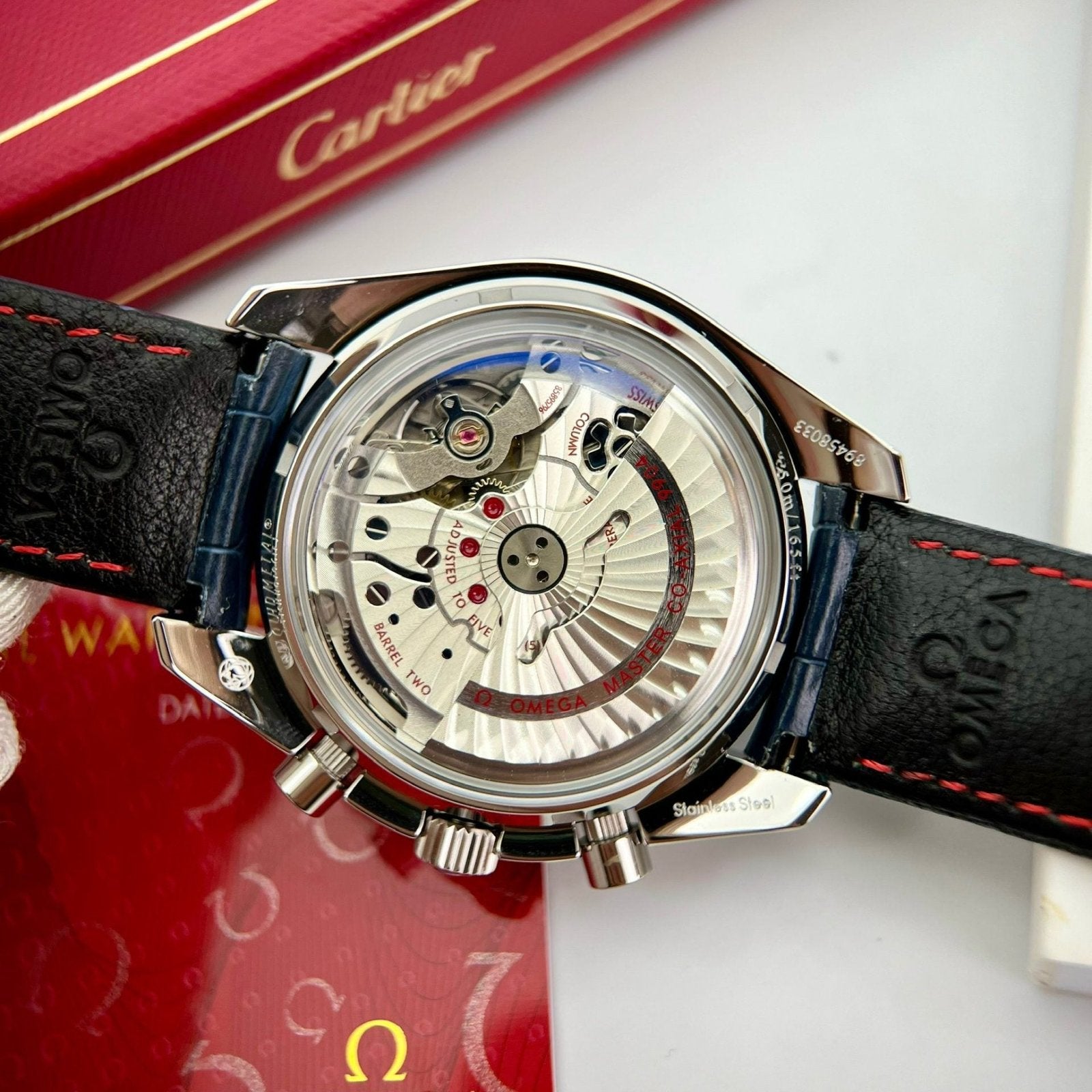 Omega Watch Speedmaster Co-Axial Moonphase Blue Dial 44mm