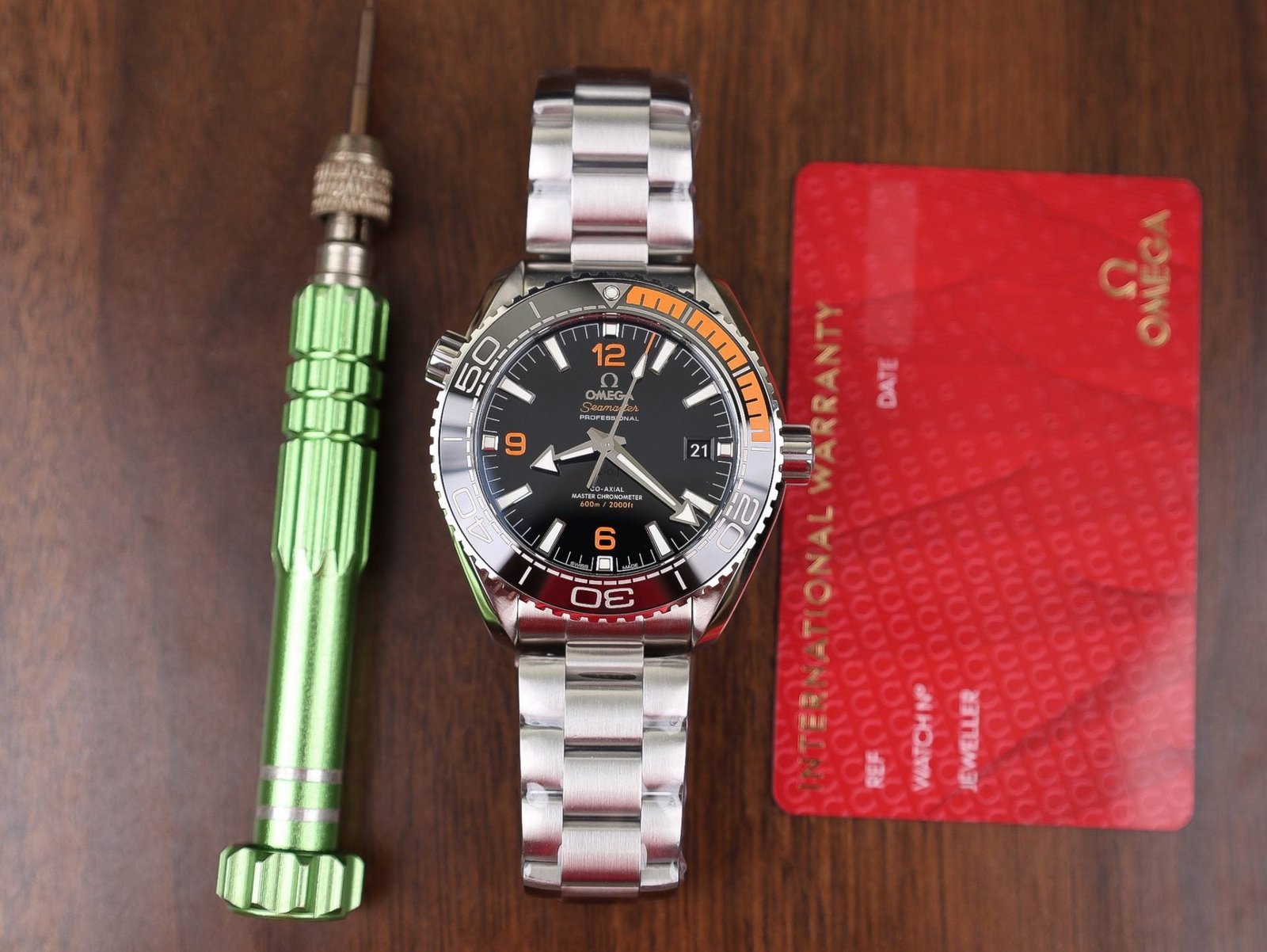 Omega Watch Planet Ocean Metal Strap Dial Black 43.5mm