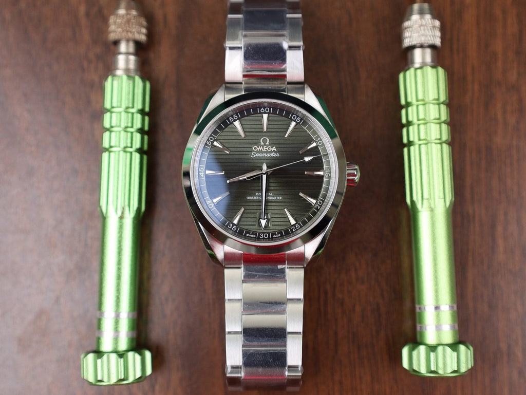 Omega Watch Seamaster Aqua Terra Green Dial Metal Wire 41mm