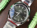 Omega Watch Seamaster Aqua Terra Green Dial Metal Wire 41mm