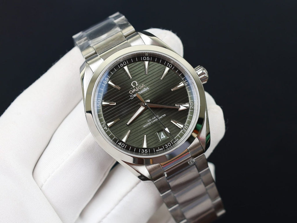 Omega Watch Seamaster Aqua Terra Green Dial Metal Wire 41mm