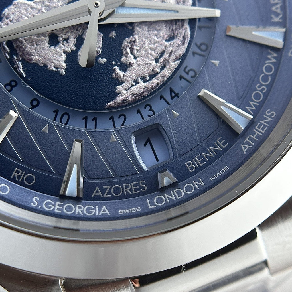 Omega Seamaster Aqua Terra Worldtimer Dial Blue Watch 43mm