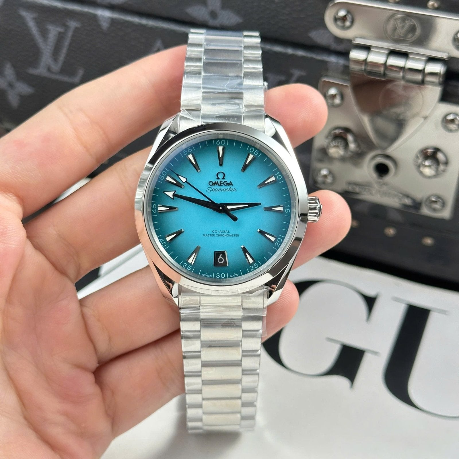 Omega Seamaster Co-Axial Watch Blue Dial Automatic 41mm