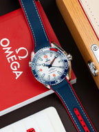 Omega Seamaster Planet Ocean 600M Watch White Dial Rubber Strap 43,5mm