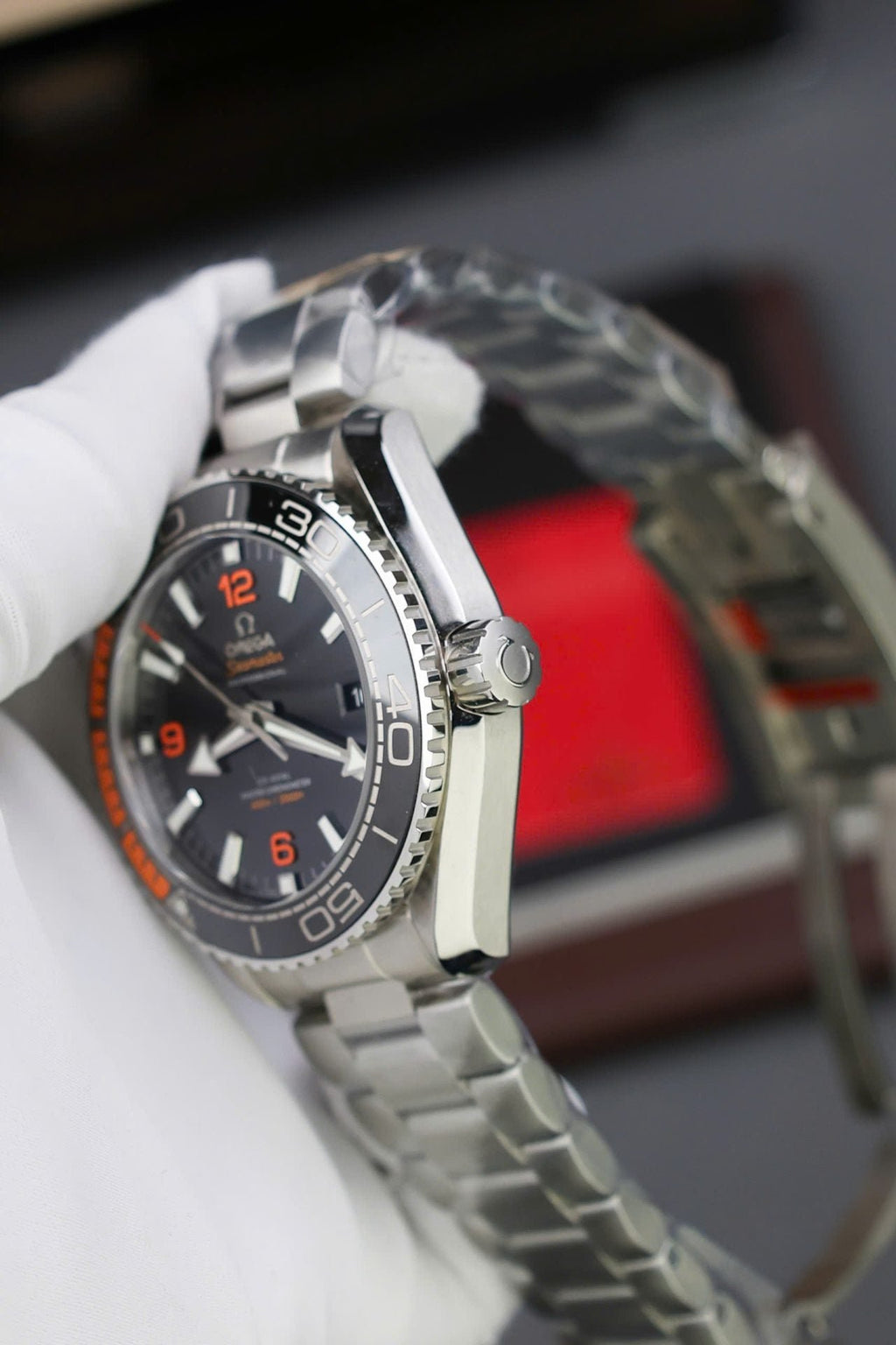Omega Seamaster Watch Planet Ocean Metal Wire 43.5mm