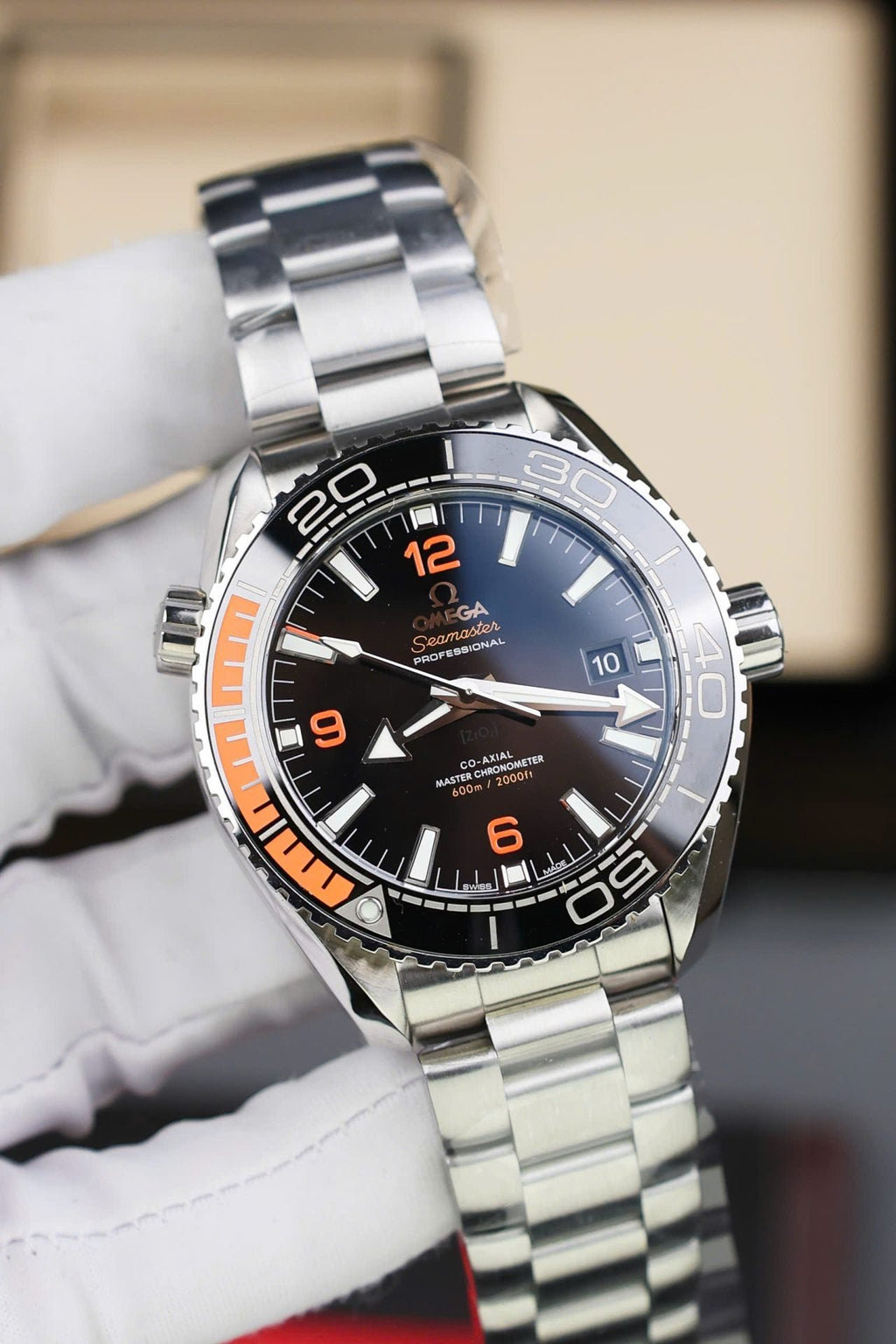 Omega Seamaster Watch Planet Ocean Metal Wire 43.5mm