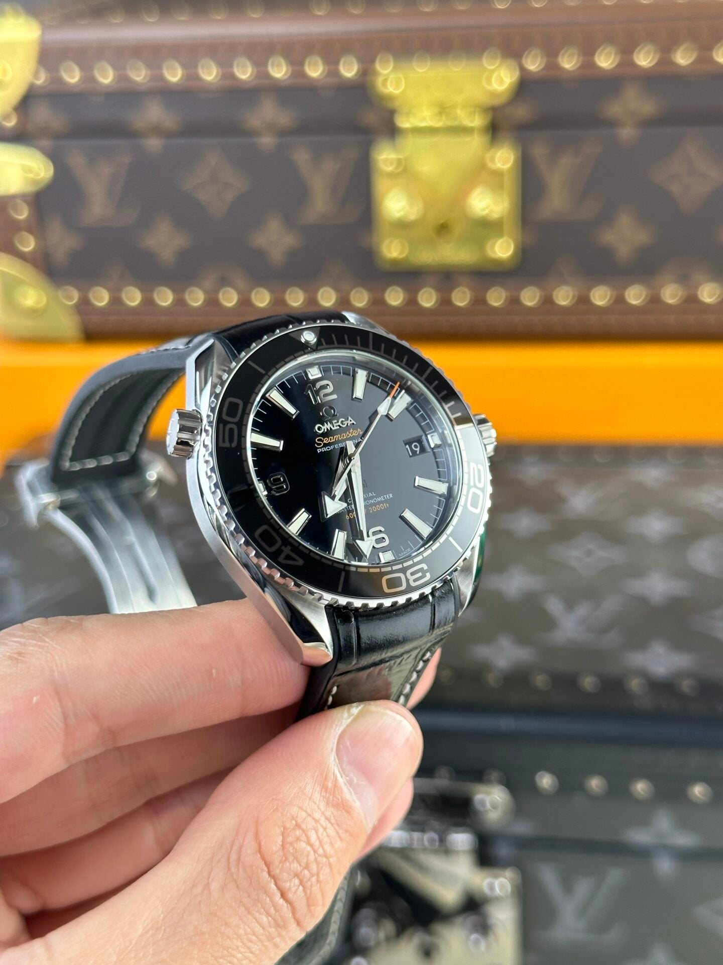 Omega Seamaster Planet Ocean Watch Black Dial 39.5mm