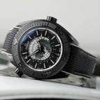 Omega Seamaster Planet Ocean Worldtimer Watch Black Ceramic 45.5mm