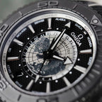 Omega Seamaster Planet Ocean Worldtimer Watch Black Ceramic 45.5mm