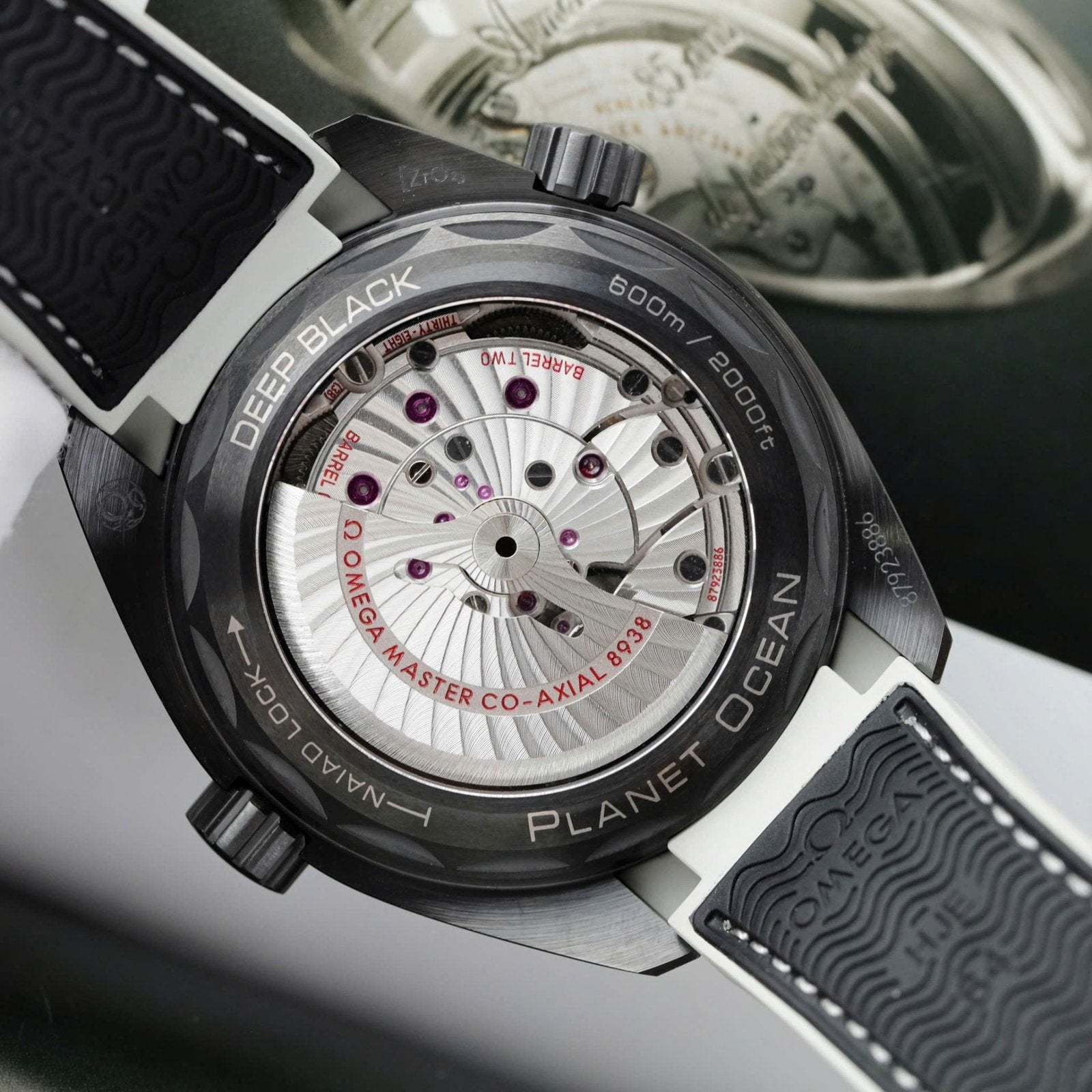 Omega Seamaster Planet Ocean Worldtimer Watch Black Ceramic 45.5mm