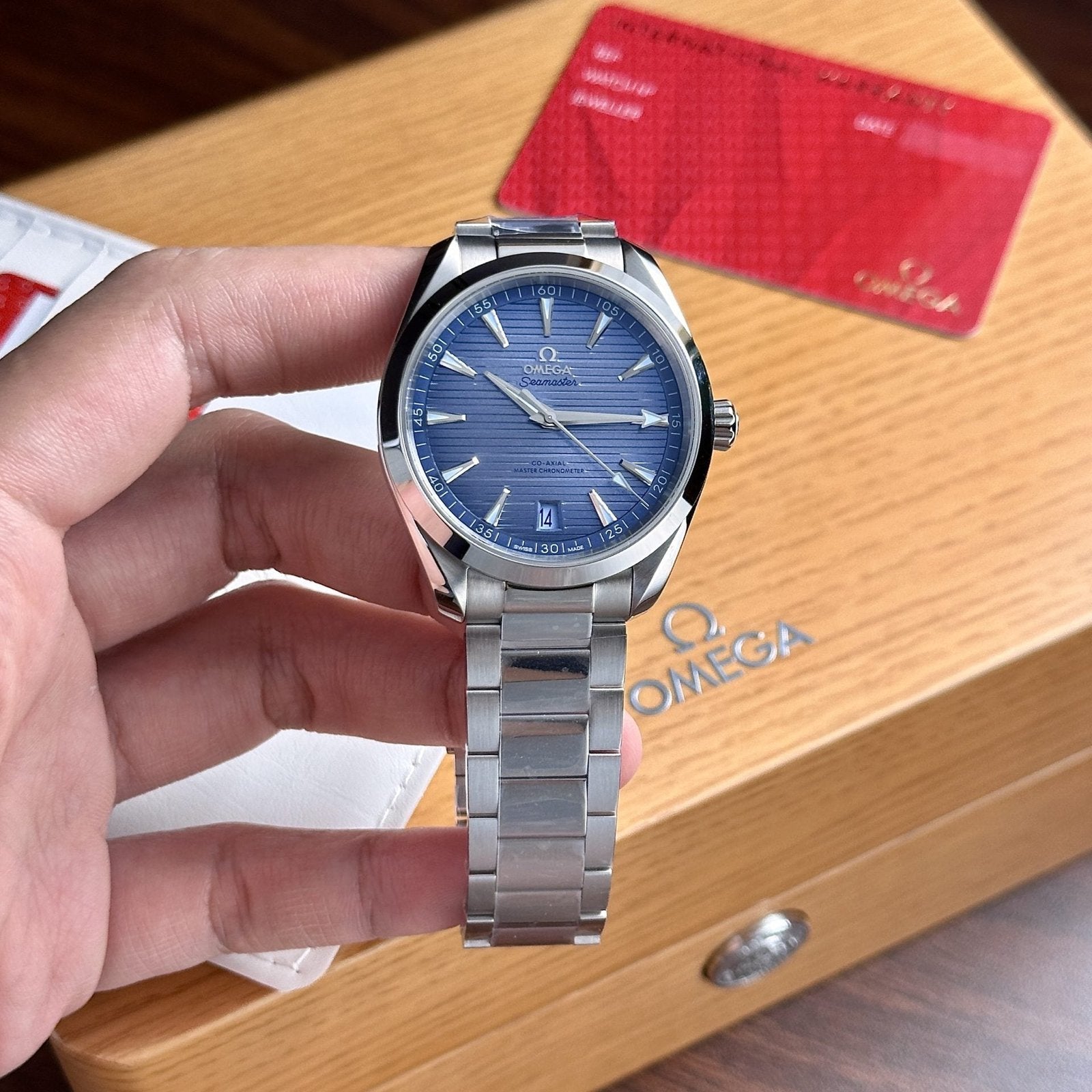 Omega Seamaster Summer Blue Dial Watch 41mm