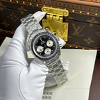 Omega Speedmaster Moonwatch Chronograph Black Dial Metal Wire Watch 42mm