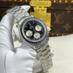 Omega Speedmaster Moonwatch Chronograph Black Dial Metal Wire Watch 42mm