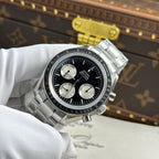 Omega Speedmaster Moonwatch Chronograph Black Dial Metal Wire Watch 42mm