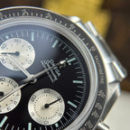 Omega Speedmaster Moonwatch Chronograph Black Dial Metal Wire Watch 42mm