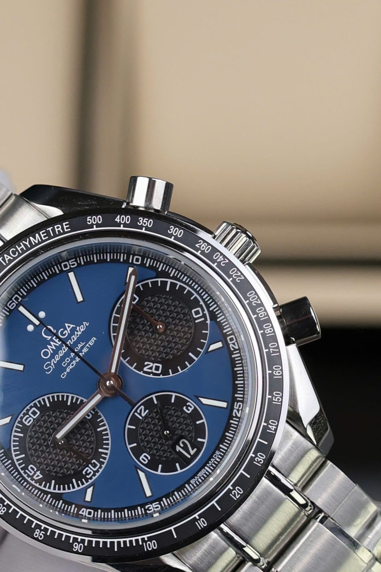 Omega Speedmaster Watch Racing Chronograph Dial Blue 40mm