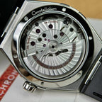 Omega Watch Constellation White Dial Leather Strap 41mm