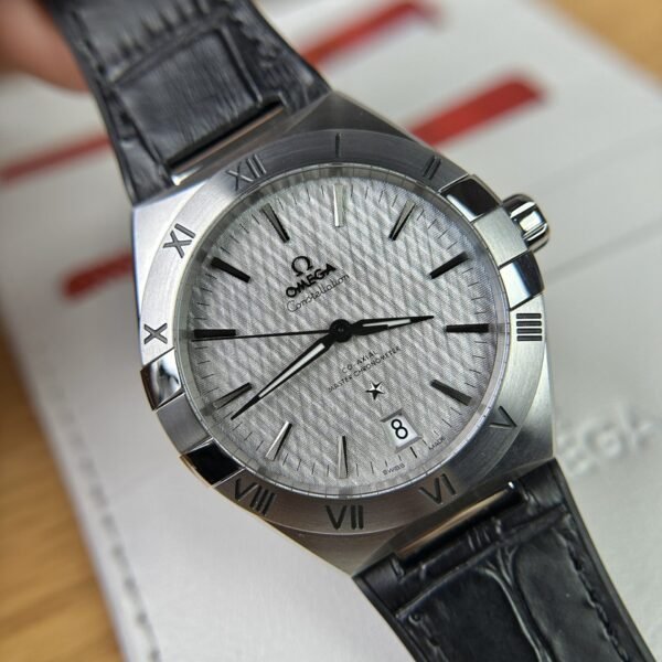 Omega Watch Constellation White Dial Leather Strap 41mm