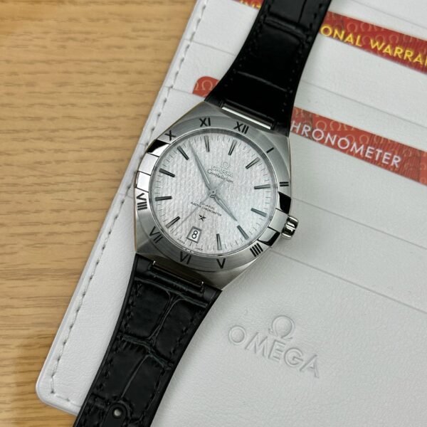 Omega Watch Constellation White Dial Leather Strap 41mm