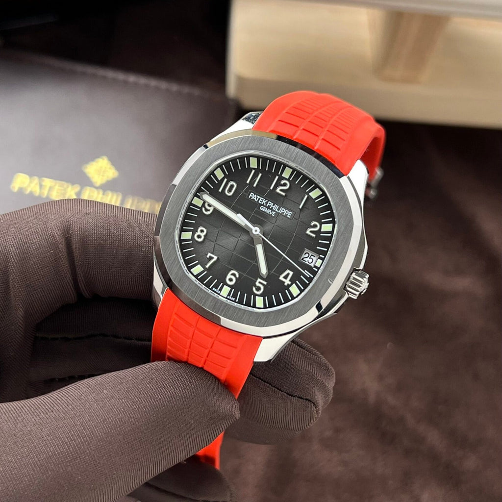 Patek Philippe Watch Aquanaut 5167A Red Rubber Strap 40mm