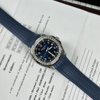 Patek Philippe Watch Aquanaut 5168G Moissanite Baguette Diamonds Blue Dial 42.2mm