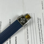Patek Philippe Watch Aquanaut 5168G Moissanite Baguette Diamonds Blue Dial 42.2mm