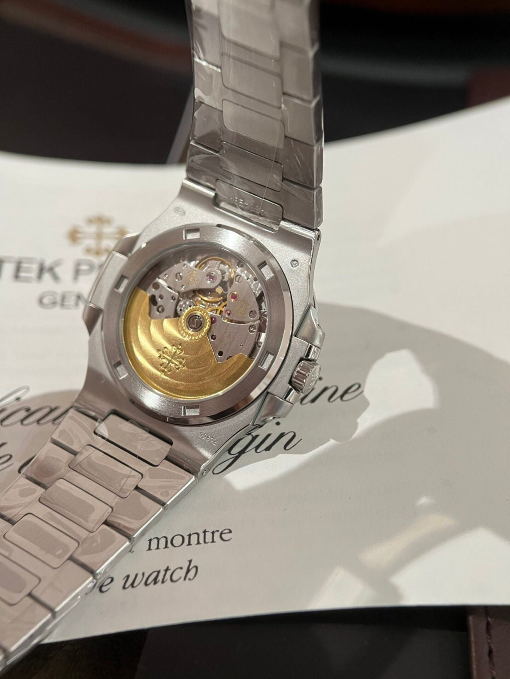 Patek Philippe 5726G Watch Steel Strap Blue Dial 40.5mm