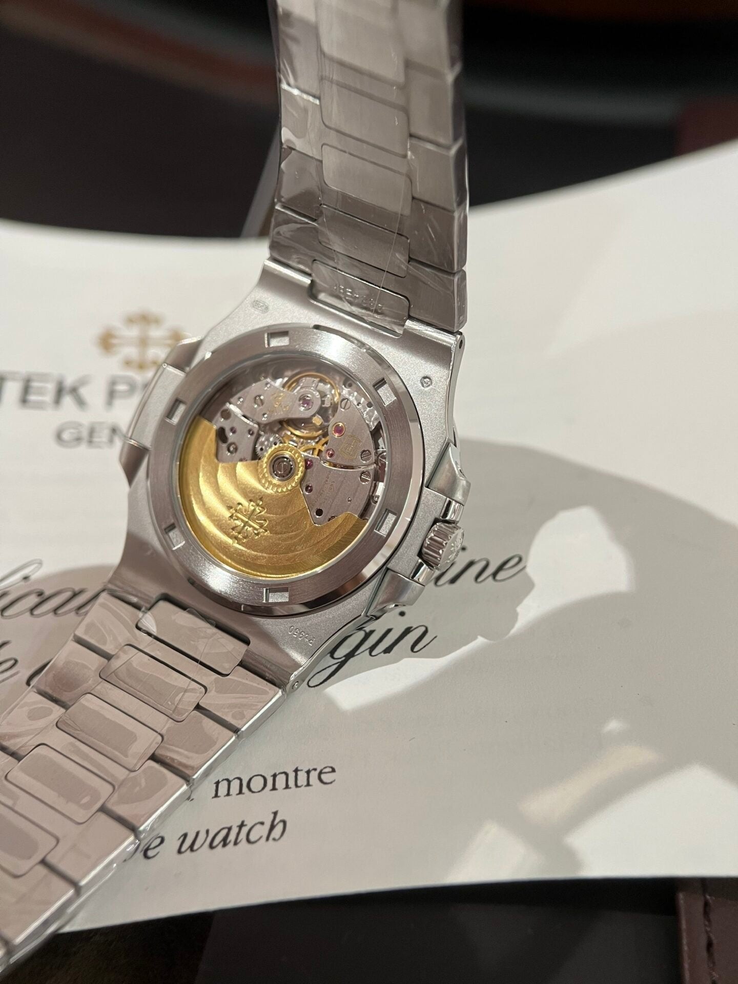 Patek Philippe 5726G Watch Steel Strap Blue Dial 40.5mm