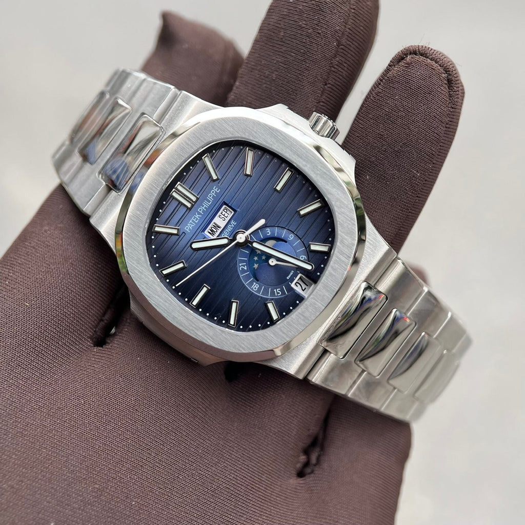 Patek Philippe 5726G Watch Steel Strap Blue Dial 40.5mm