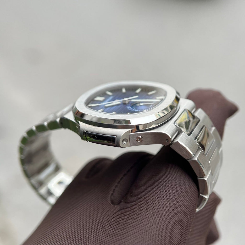 Patek Philippe 5726G Watch Steel Strap Blue Dial 40.5mm