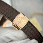Patek Philippe Aquanaut 5062 Watch Gold Wrapped Moissanite 35.6mm