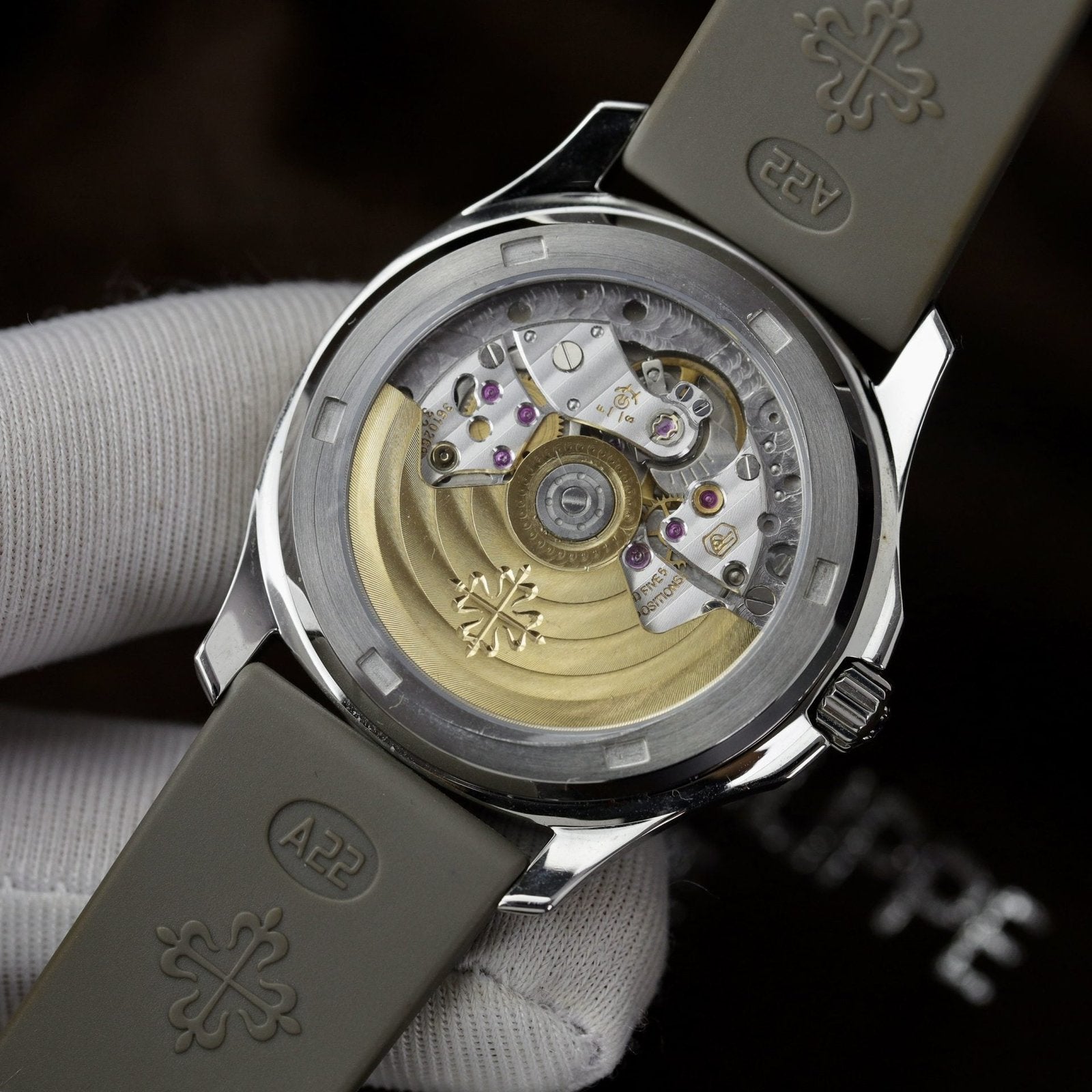 Patek Philippe Watch Aquanaut 5067 Gray Dial Rubber Strap 35.6mm