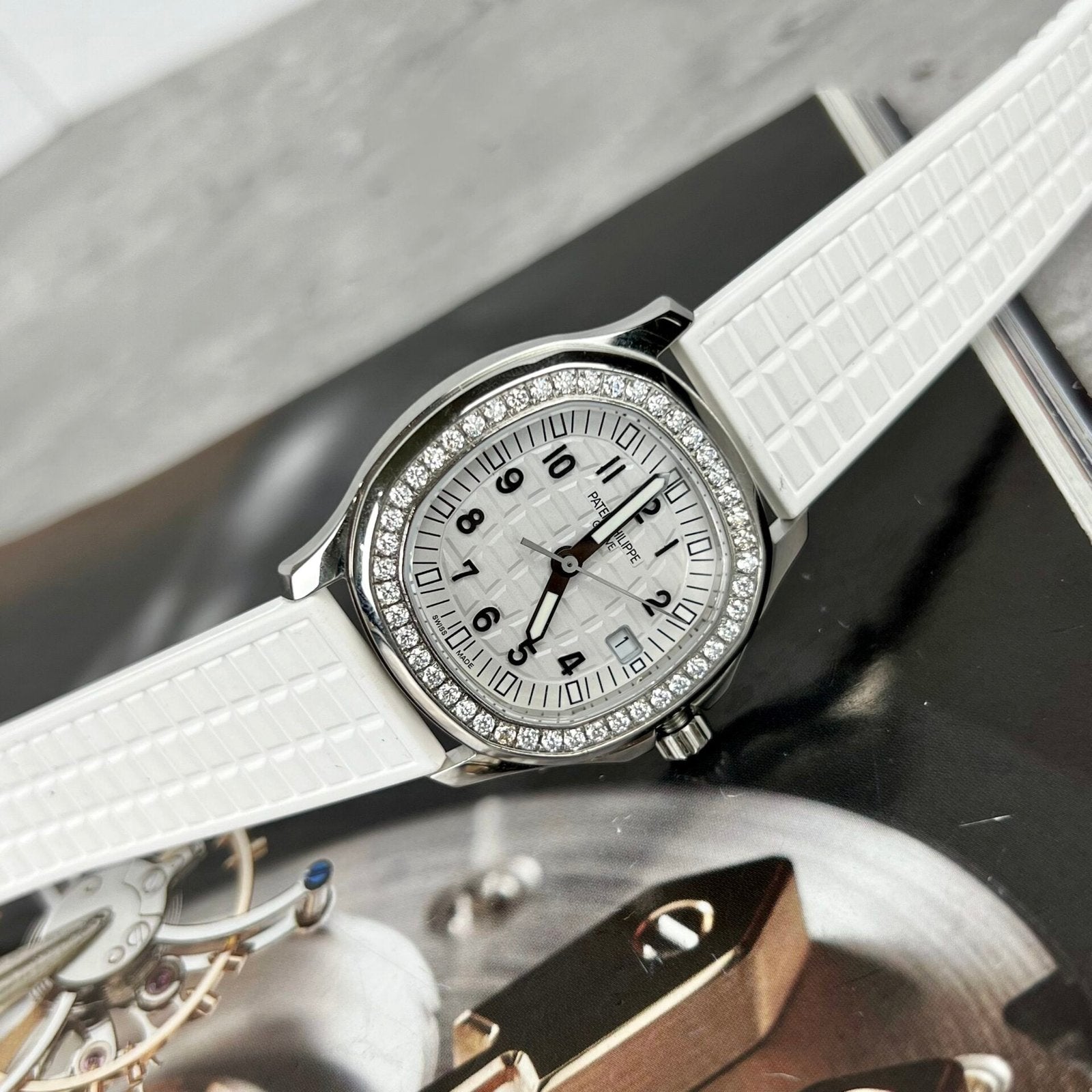 Patek Philippe Aquanaut 5067A Watch With Moissanite Diamond 35.6mm