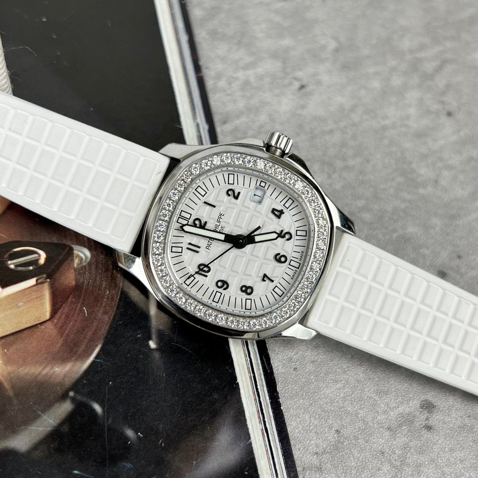 Patek Philippe Aquanaut 5067A Watch With Moissanite Diamond 35.6mm