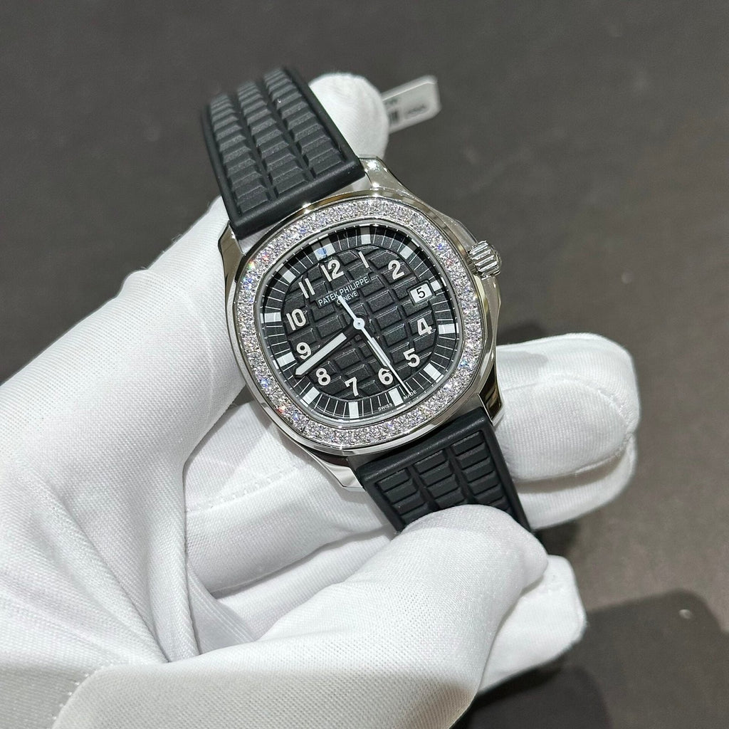 Patek Philippe Aquanaut 5067A Watch Moissanite Diamond Black 35.6mm