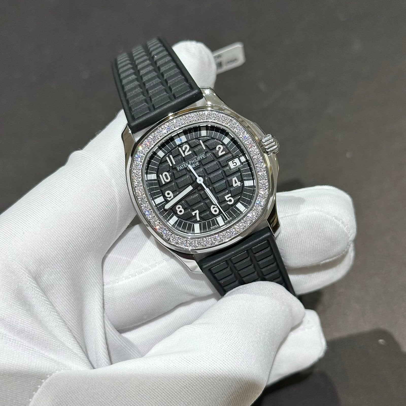 Patek Philippe Aquanaut 5067A Watch Moissanite Diamond Black 35.6mm