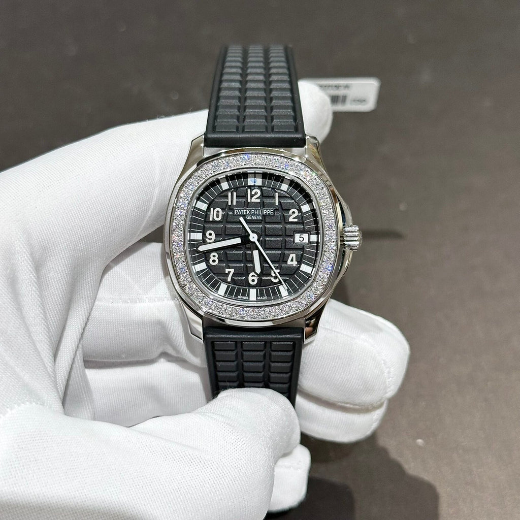 Patek Philippe Aquanaut 5067A Watch Moissanite Diamond Black 35.6mm